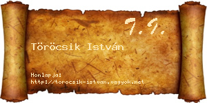 Töröcsik István névjegykártya