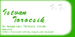 istvan torocsik business card
