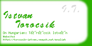 istvan torocsik business card